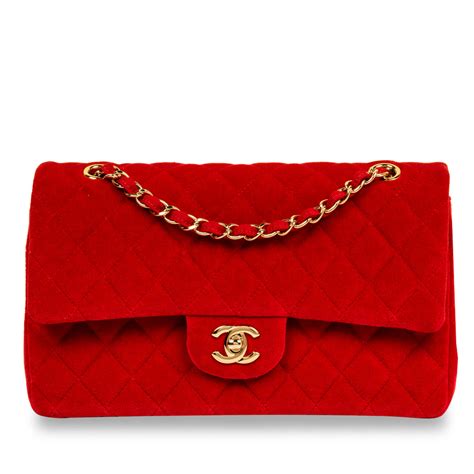 chanel red velvet bag price